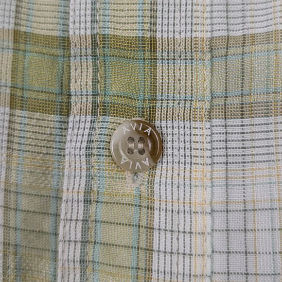 Avia Green Plaid Short Sleeve Shirt - Picture 4 of 7